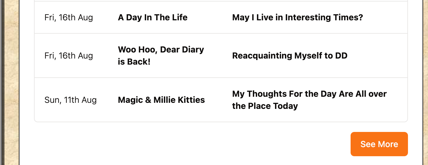 See more button on latest diary updates